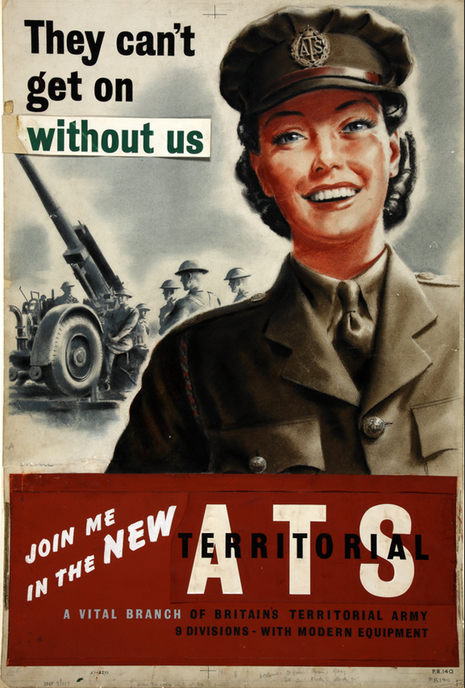An ad from World War II Britain, recruiting women for the Auxiliary Territorial Services (ATS)