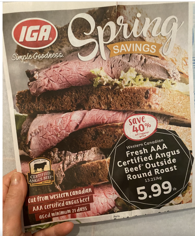 IGA Meat ad Image, by EB